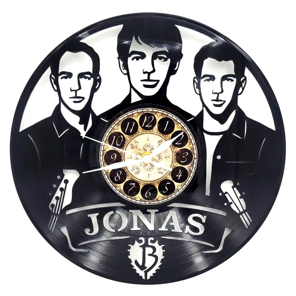 JONAS BROTHERS vinyl record clock